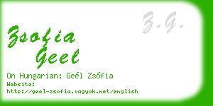 zsofia geel business card